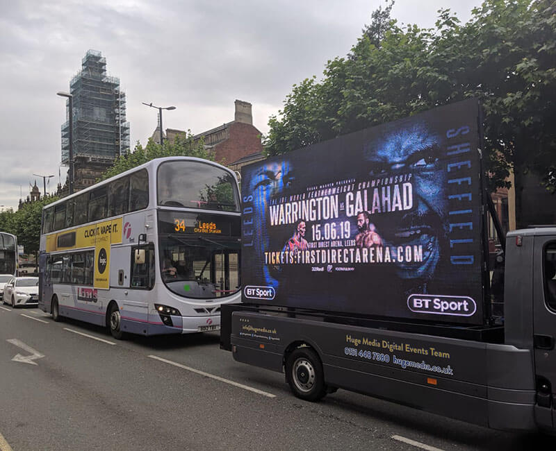 Leeds Boxing Event Ad Van